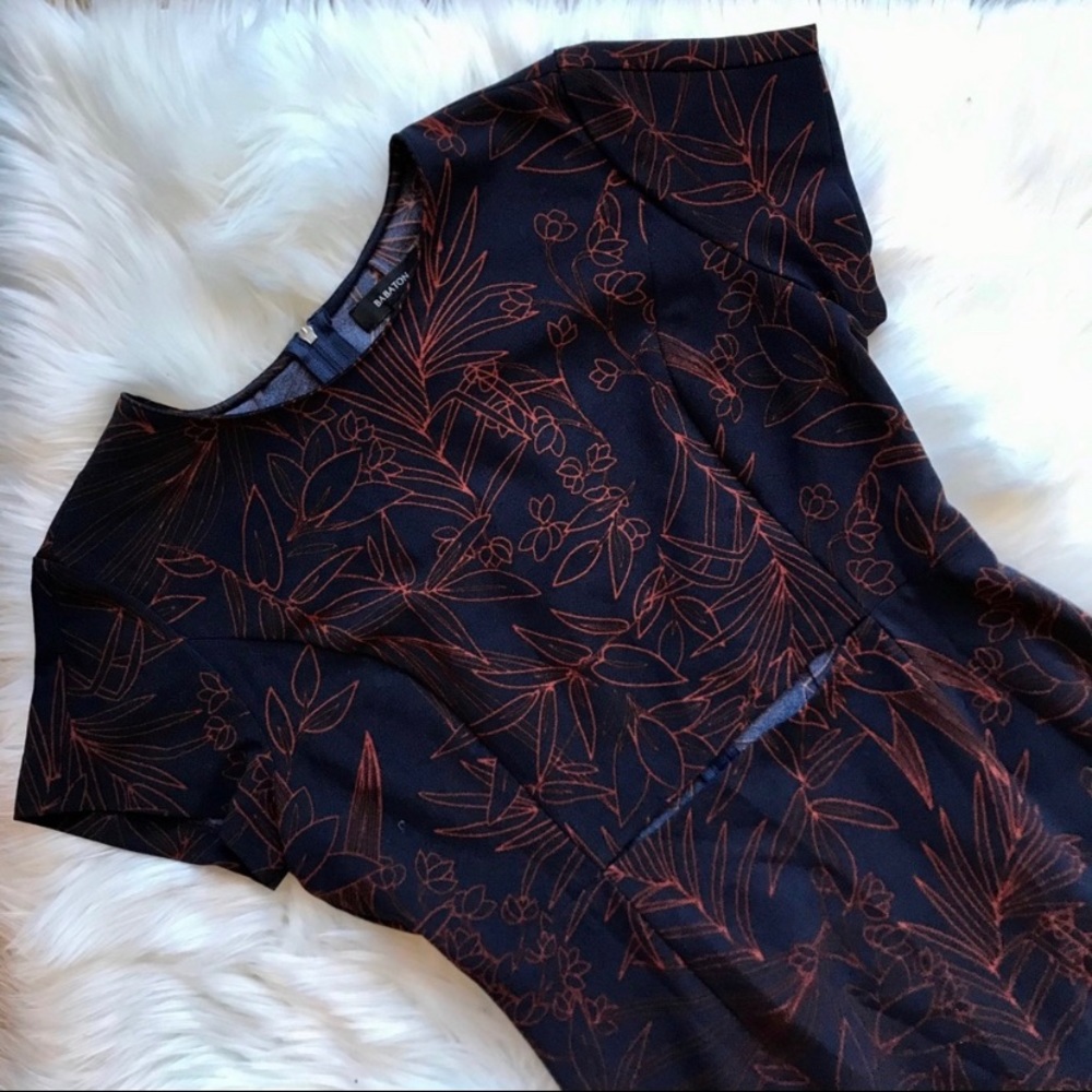 Babaton orange print dress